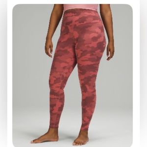 Lululemon Align leggings heritage 365 camo brier rose multi 28” size 12